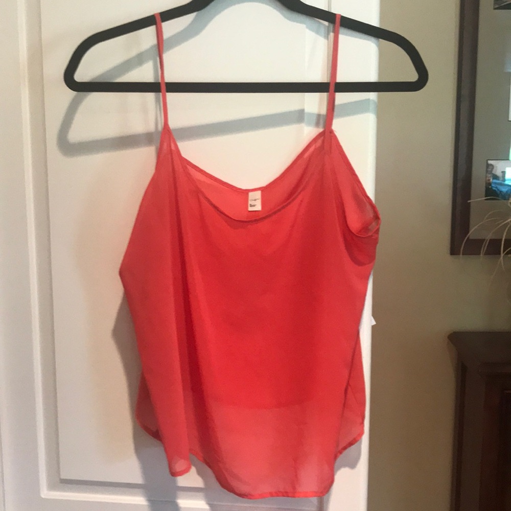 Sheer pink tank
